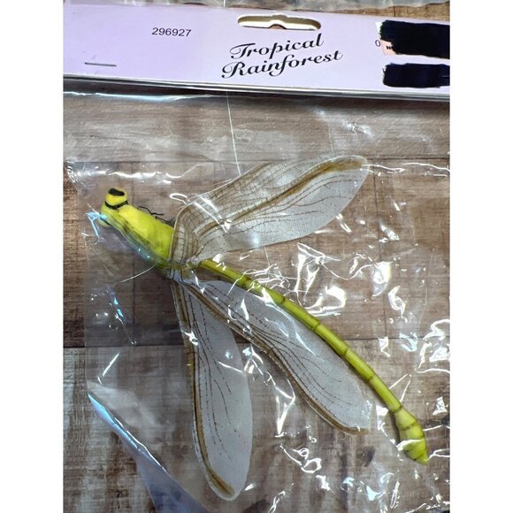 Tropical Rainforest Dragonfly Ornaments Assorted Colors Set Of 7 Crafting - Picture 4 of 6